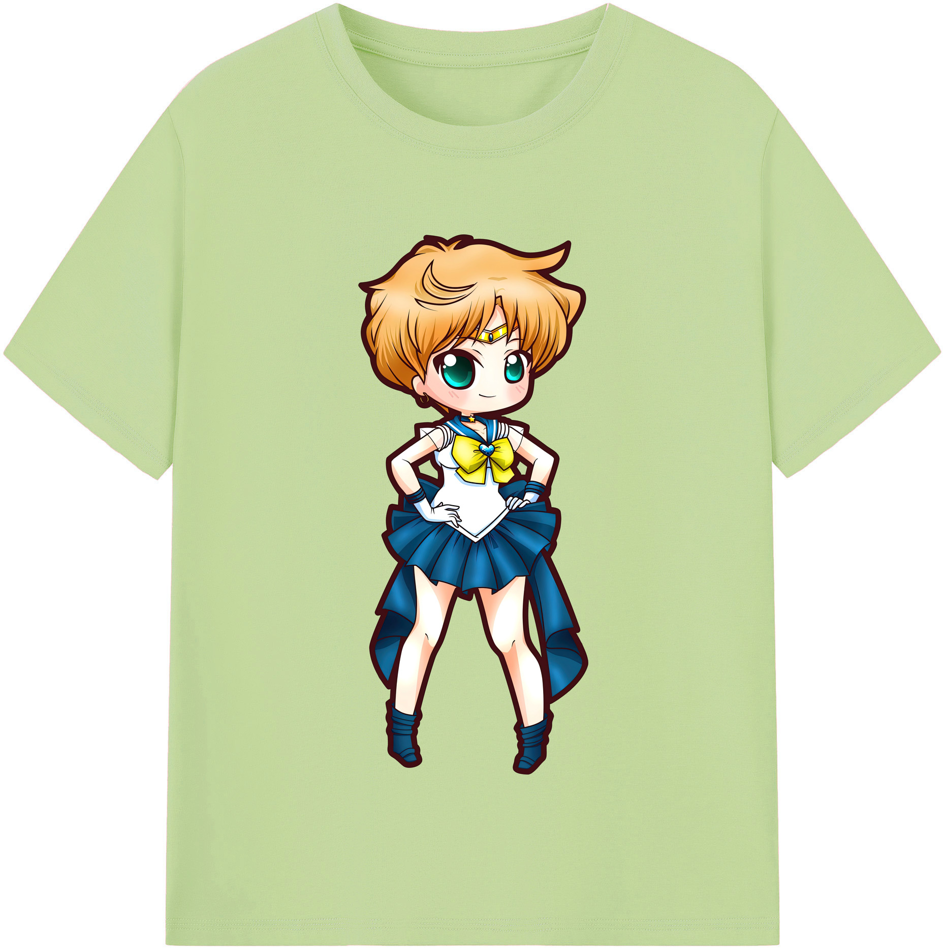 （画像用） 美少女戦士セーラームーン 天王はるか Sailor Moon Tenoh Haruka 綿100％半袖Tシャツ（フロントプリント）